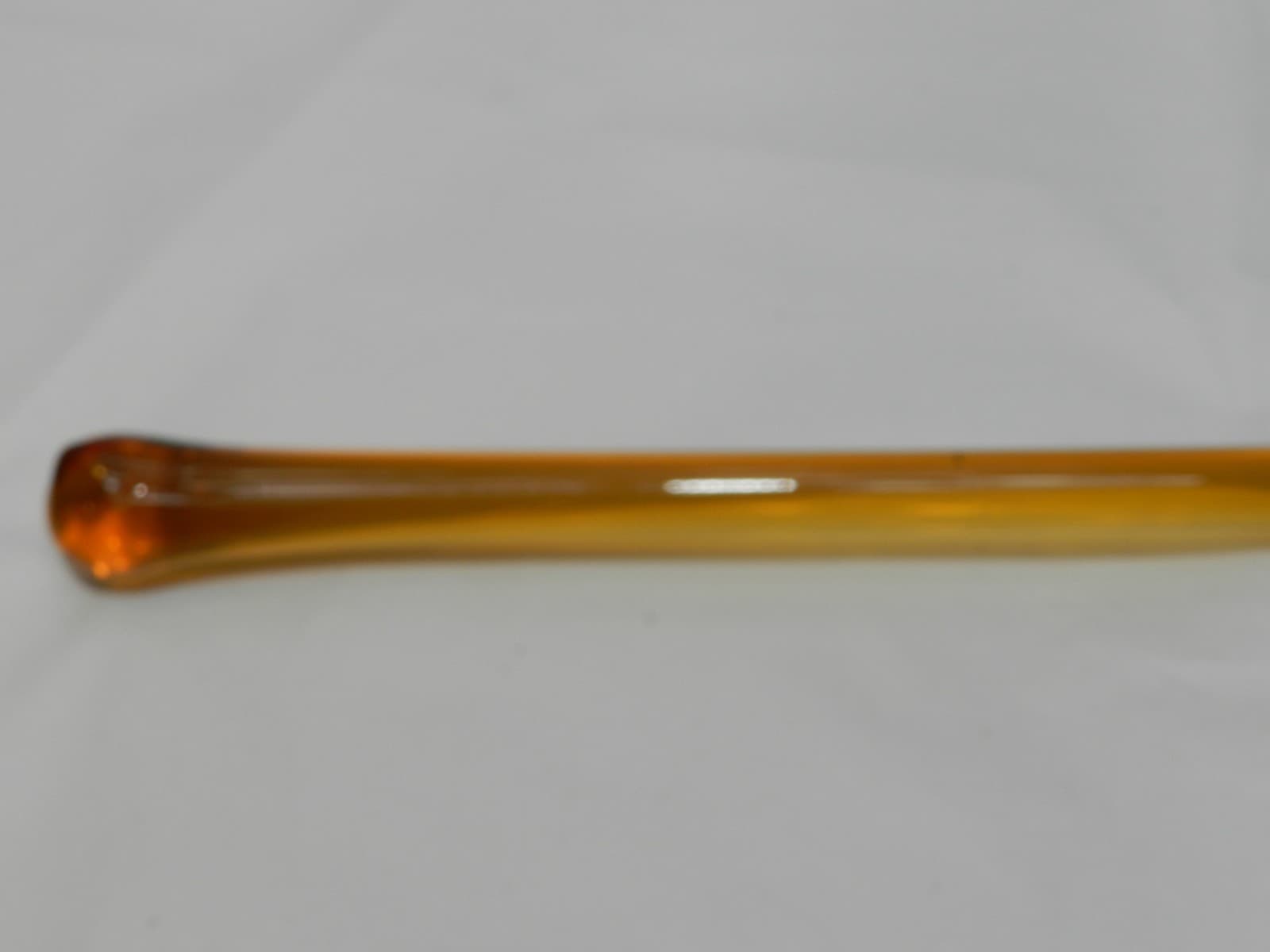 Vintage Hand Blown Glass Amber Ball Peen Hammer Art Glass 11" (Z82S) - Thumbnail 3