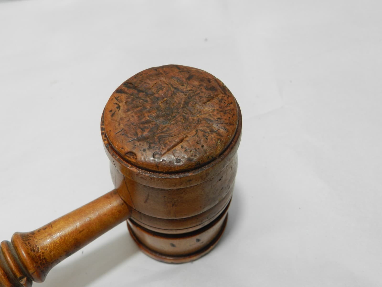 Vintage Judge Auction Lawyer Hammer Wooden Mallet Gavel 12” Long (Z81S) - Thumbnail 5