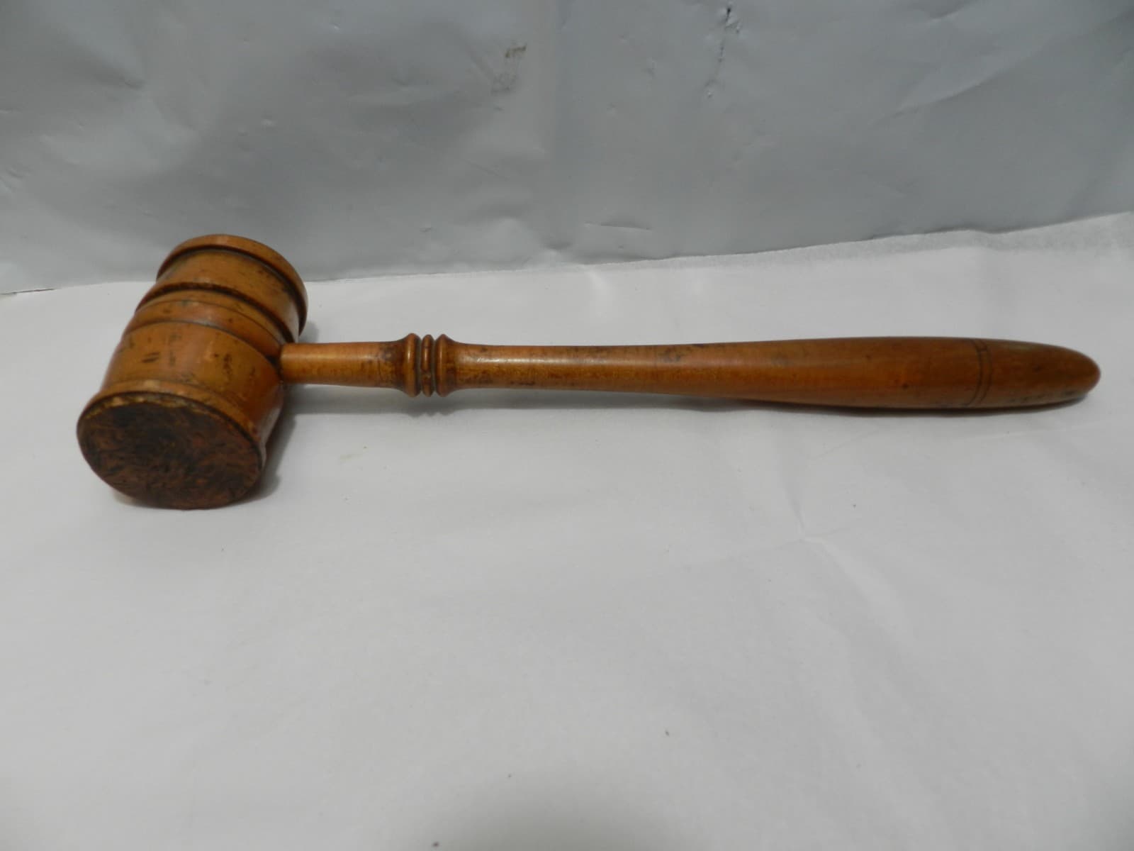 Vintage Judge Auction Lawyer Hammer Wooden Mallet Gavel 12” Long (Z81S)