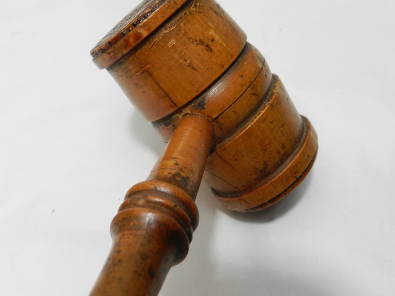 Vintage Judge Auction Lawyer Hammer Wooden Mallet Gavel 12” Long (Z81S) - Thumbnail 6