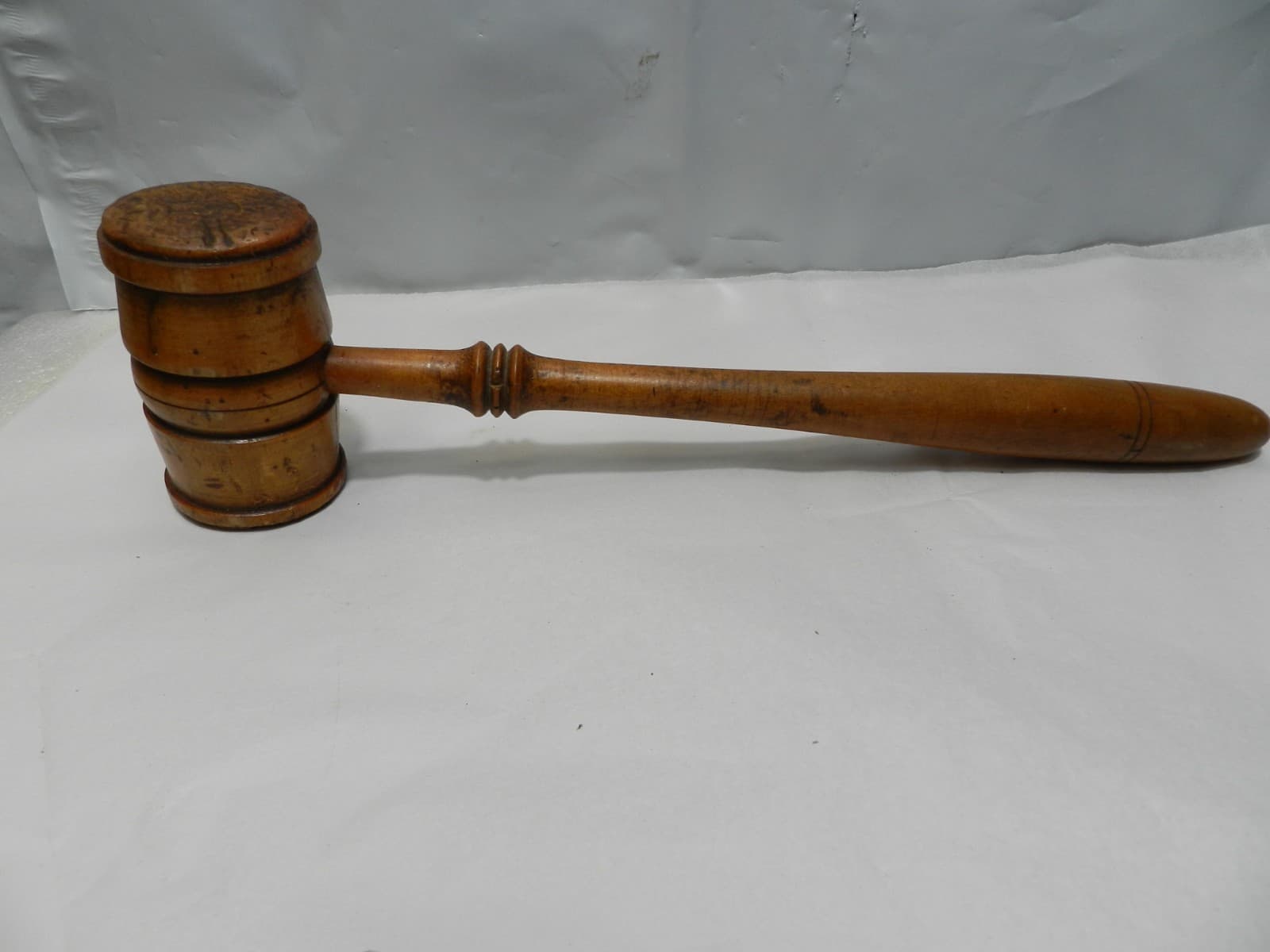 Vintage Judge Auction Lawyer Hammer Wooden Mallet Gavel 12” Long (Z81S) - Thumbnail 2