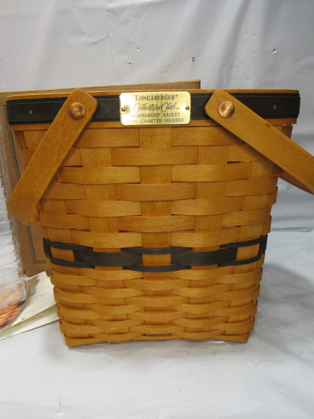 Longaberger Collectors Club Membership Basket 1996 Charter Member (R18J) - Thumbnail 8