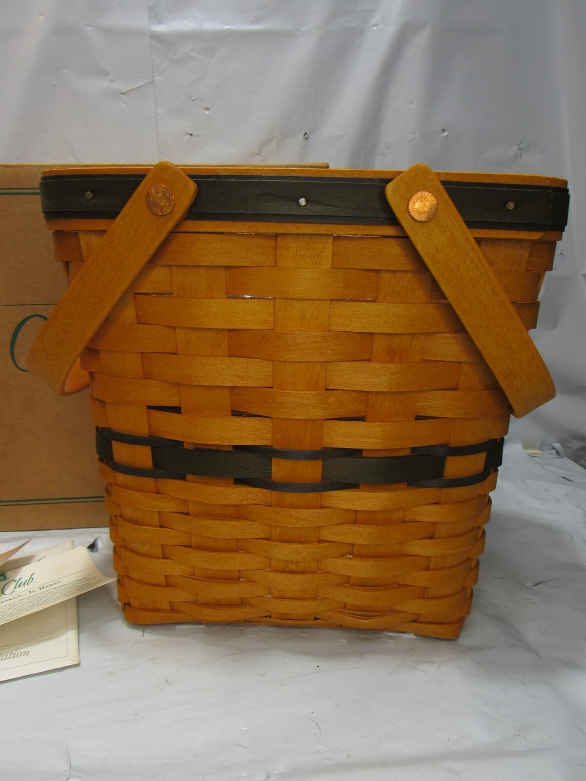 Longaberger Collectors Club Membership Basket 1996 Charter Member (R18J) - Thumbnail 2