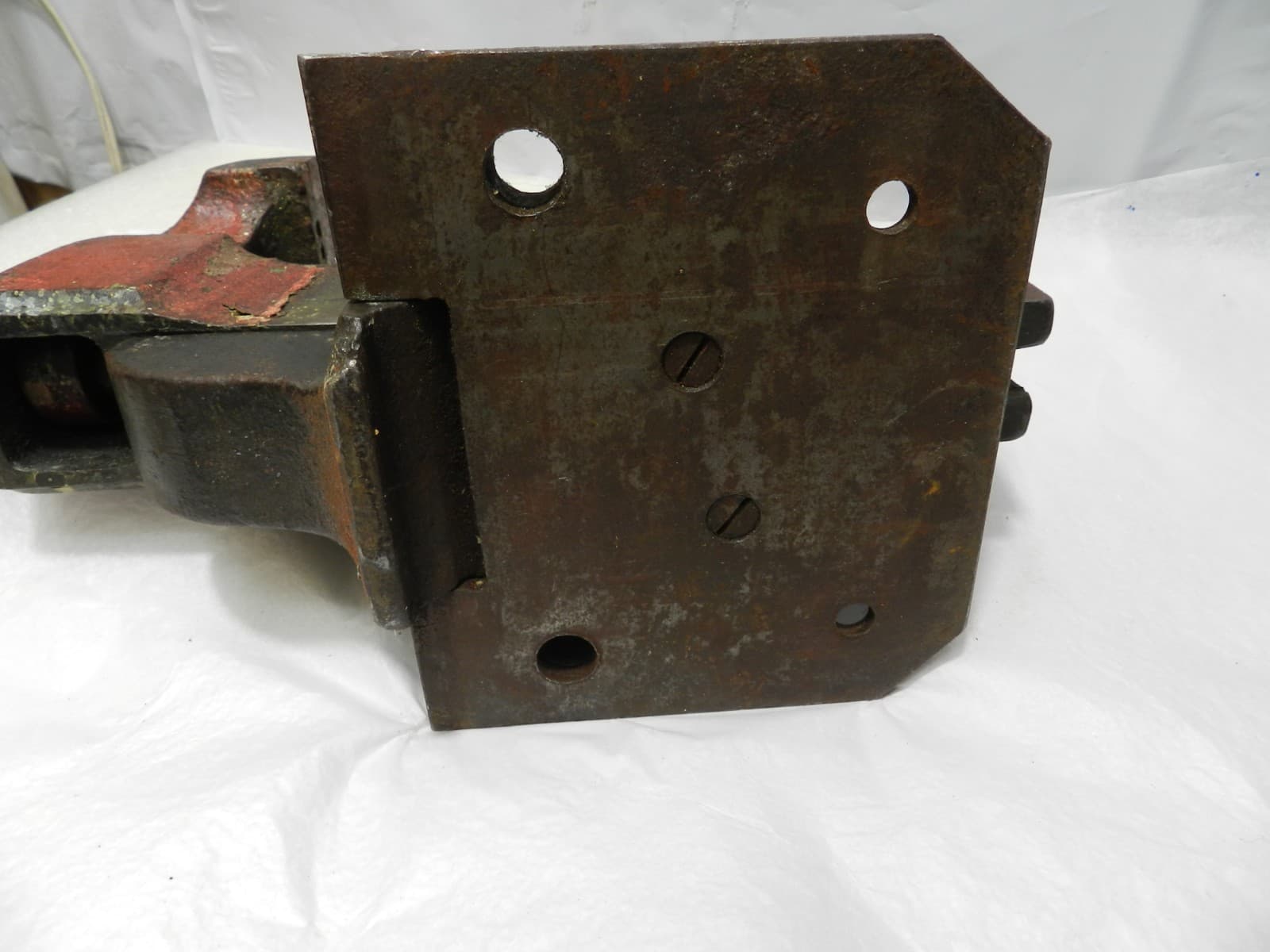Prentiss Bull Dog No 50 Vise Bench Antique Tool Cast Iron 3-1/4" Jaw fixed base - Thumbnail 11