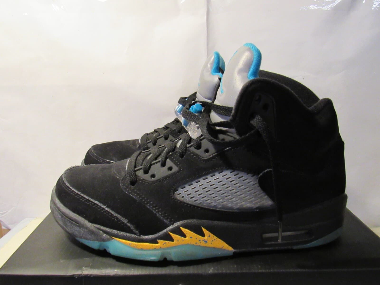 Size 10 - Jordan 5 Retro Mid Aqua Raging Bull Metallic Olive UNC Top 3 Fire G63K - Thumbnail 4