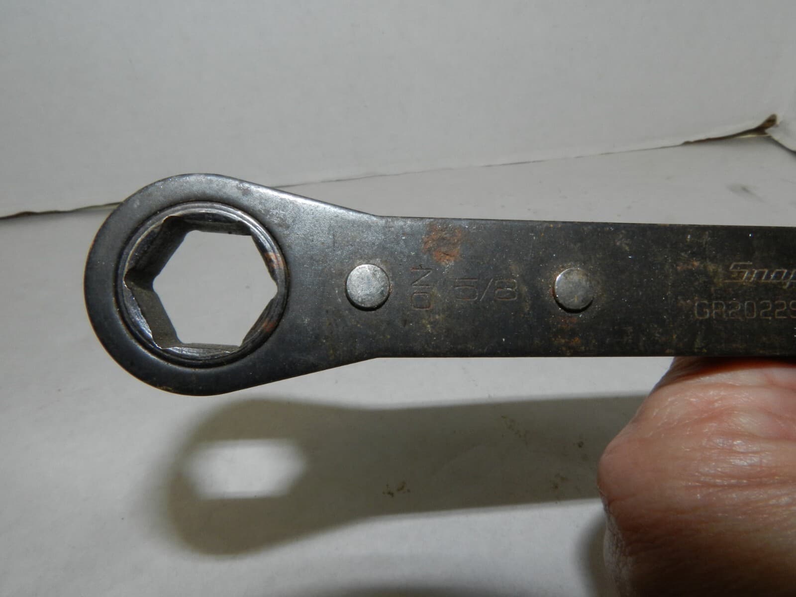 Snap-On 5/8" & 11/16" 6 Point Ratcheting Box Wrench GR2022SA (w41k) - Thumbnail 4