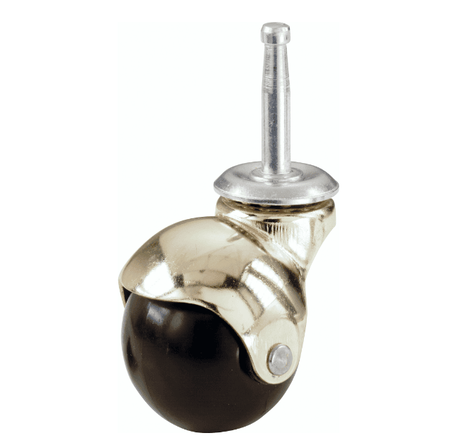 7 Hooded Ball Casters 50mm Furniture Round Hard Rubber Wheel Bright Brass G71J