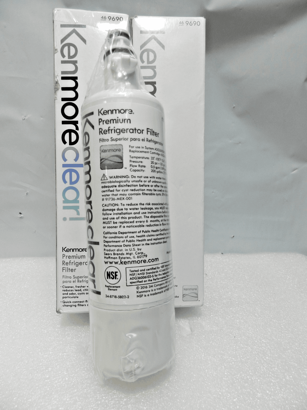 3 KenmoreClear! 46-9690 Refrigerator Water Filter Kenmore Clear (M58K) - Thumbnail 2