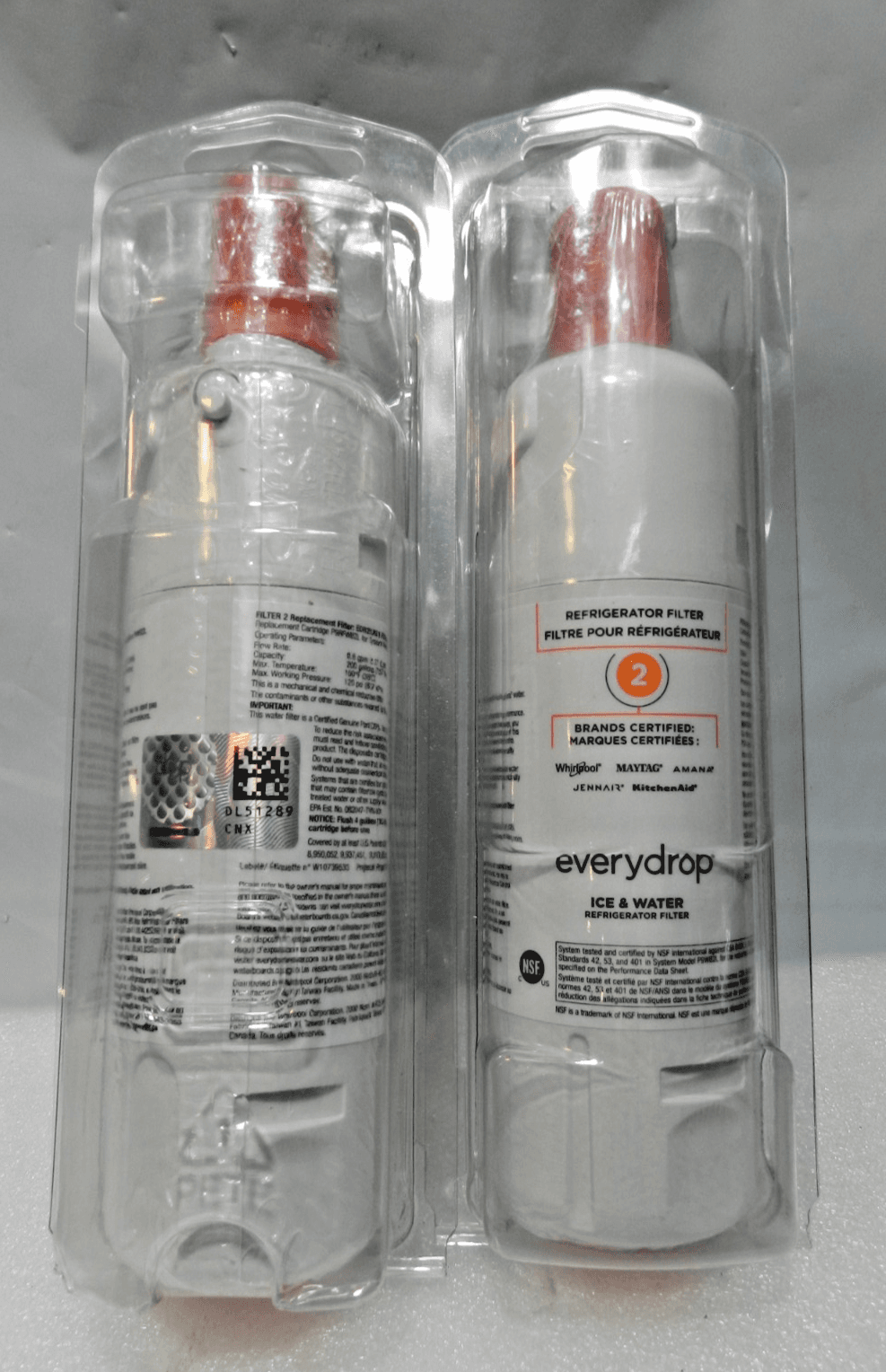 Everydrop 2 PK EDR2RXD1 /EDR2RXD1B Filter 2 9082 Refrigerator Replacement M57K - Thumbnail 5
