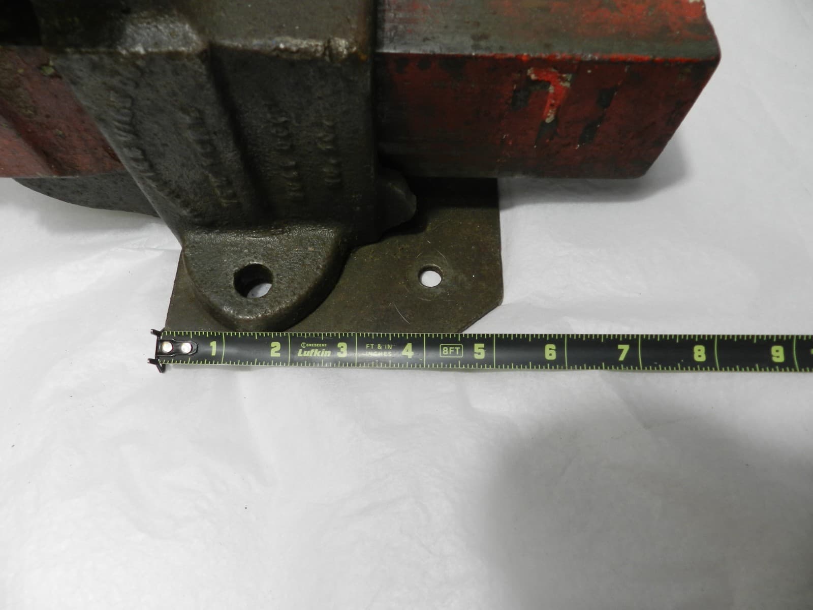 Prentiss Bull Dog No 50 Vise Bench Antique Tool Cast Iron 3-1/4" Jaw fixed base - Thumbnail 7