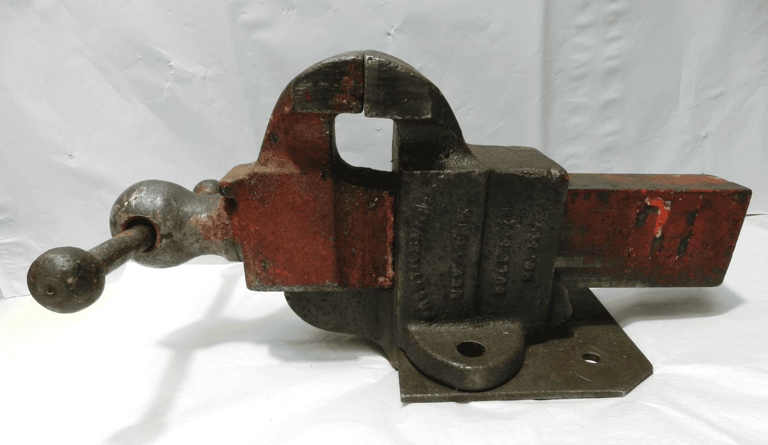 Prentiss Bull Dog No 50 Vise Bench Antique Tool Cast Iron 3-1/4" Jaw fixed base