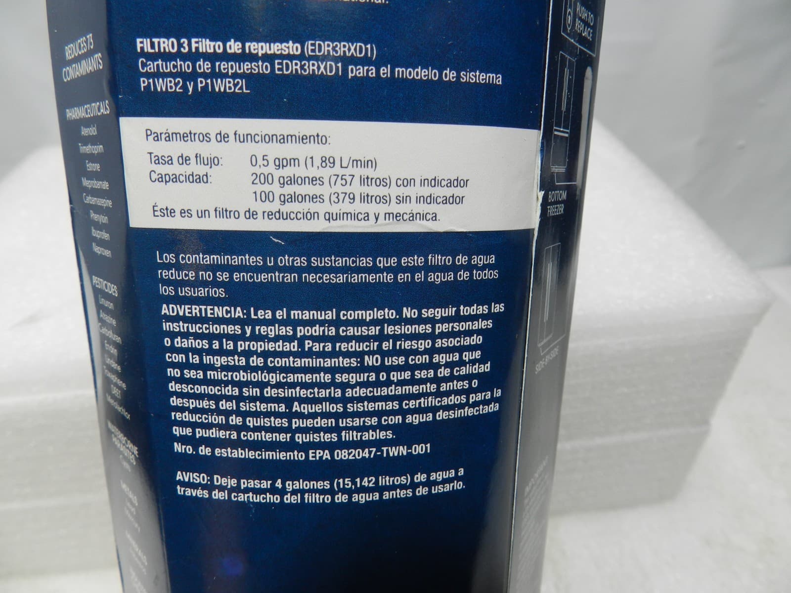 Everydrop Ice and Water Refrigerator Filter 3 EDR3RXD1 (M59K) - Thumbnail 6