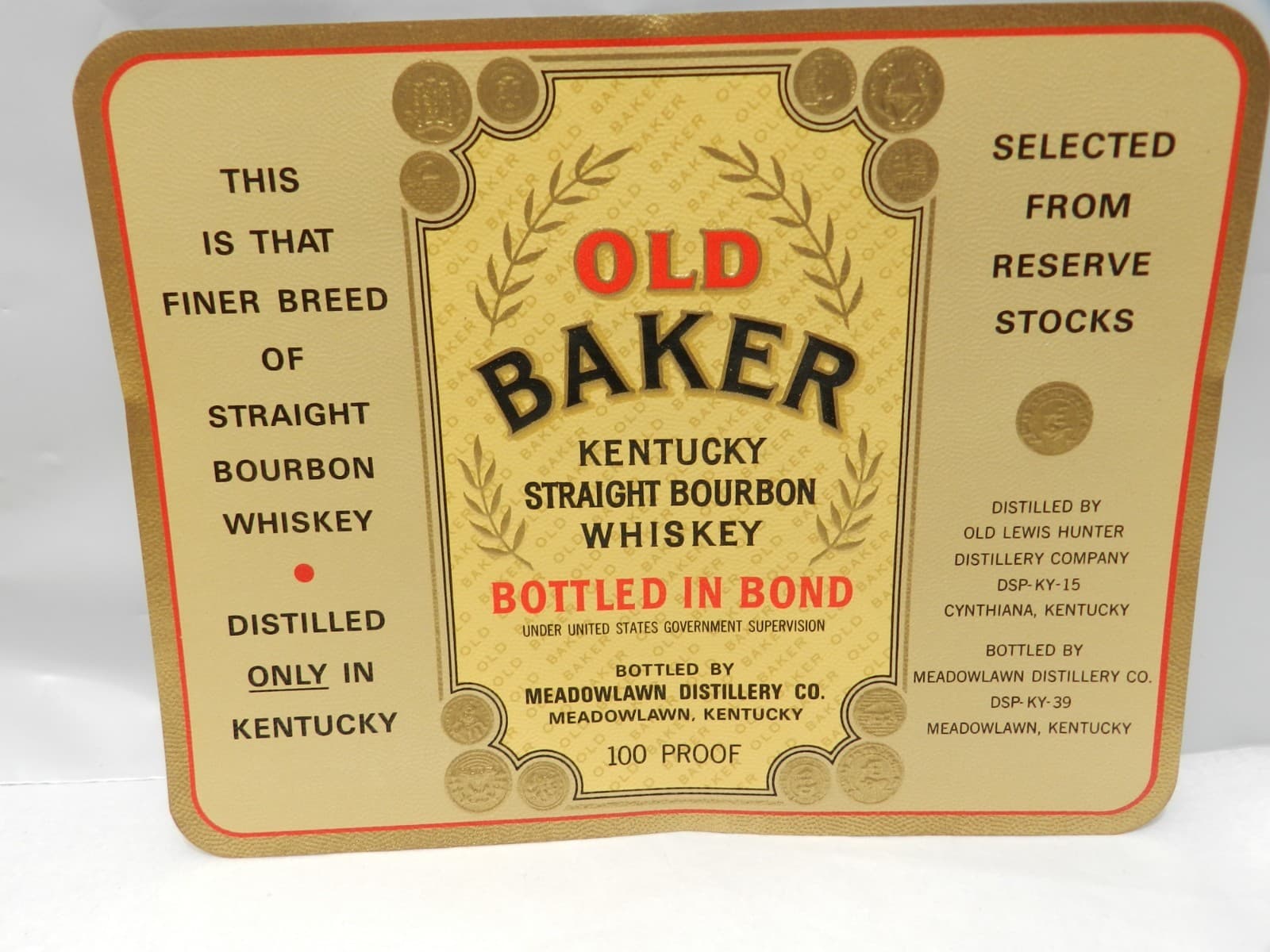 14 Original Unused Kentucky Straight Bourbon Whiskey Bottle Labels No duplicate - Thumbnail 12