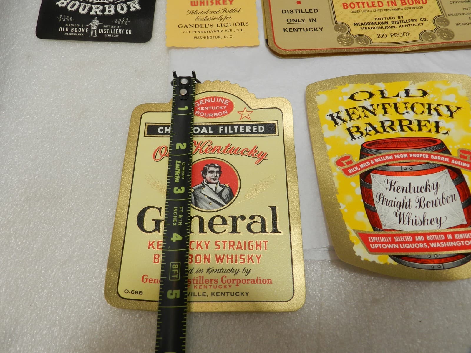 14 Original Unused Kentucky Straight Bourbon Whiskey Bottle Labels No duplicate - Thumbnail 15