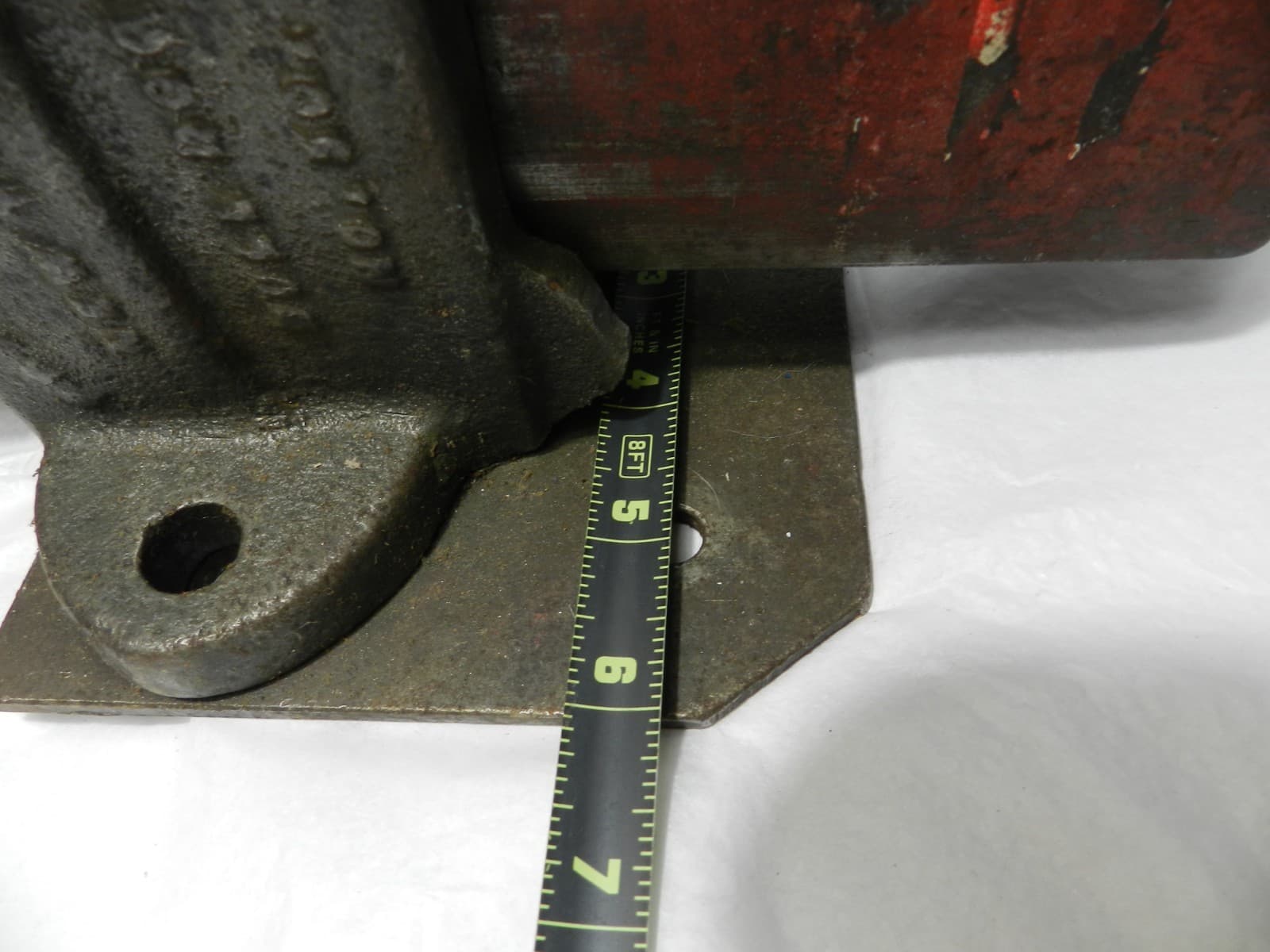 Prentiss Bull Dog No 50 Vise Bench Antique Tool Cast Iron 3-1/4" Jaw fixed base - Thumbnail 8