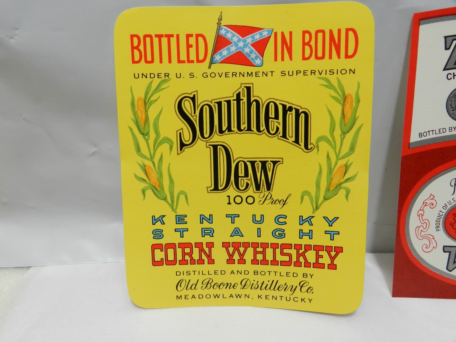 14 Original Unused Kentucky Straight Bourbon Whiskey Bottle Labels No duplicate - Thumbnail 8