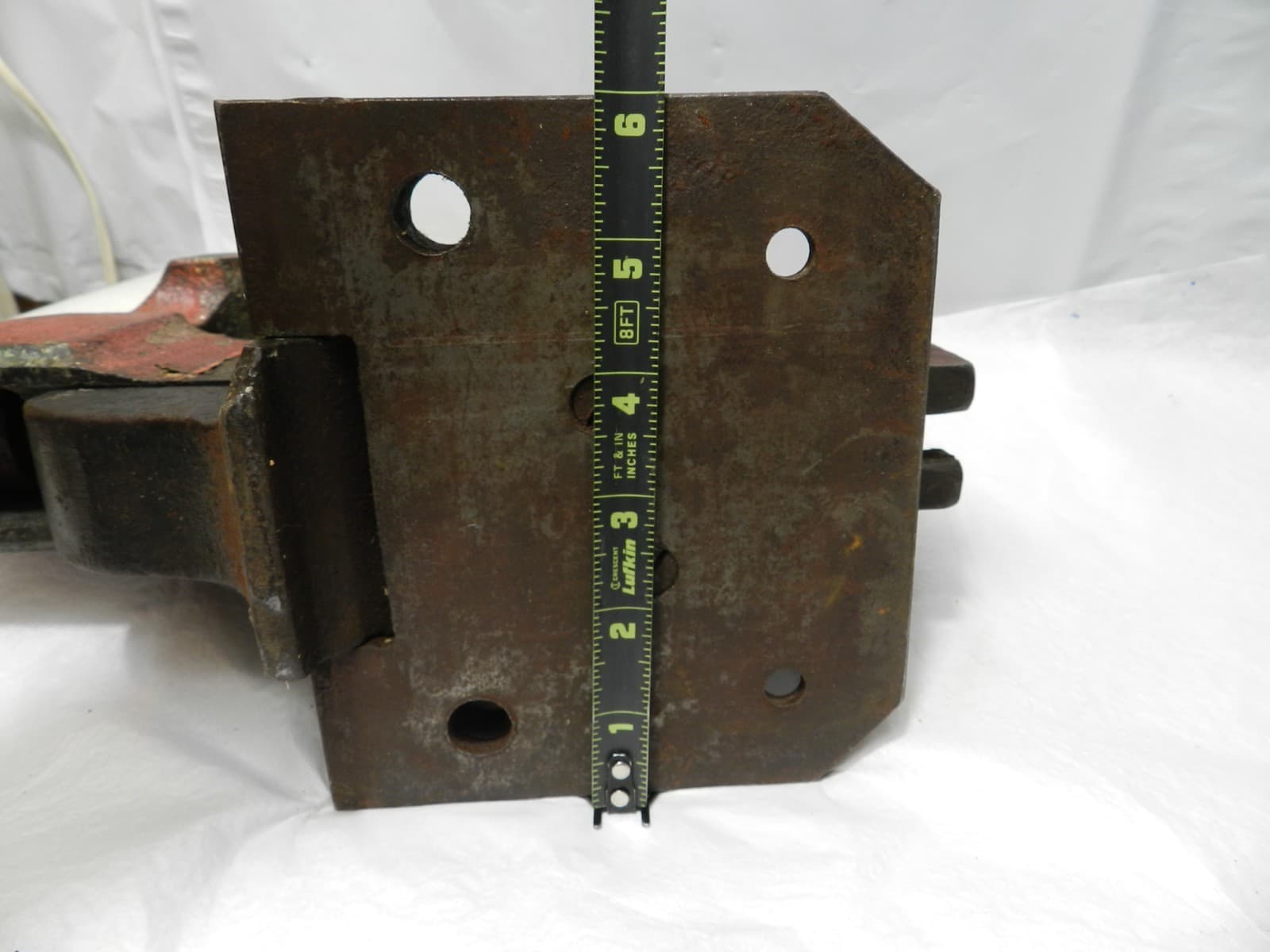 Prentiss Bull Dog No 50 Vise Bench Antique Tool Cast Iron 3-1/4" Jaw fixed base - Thumbnail 12