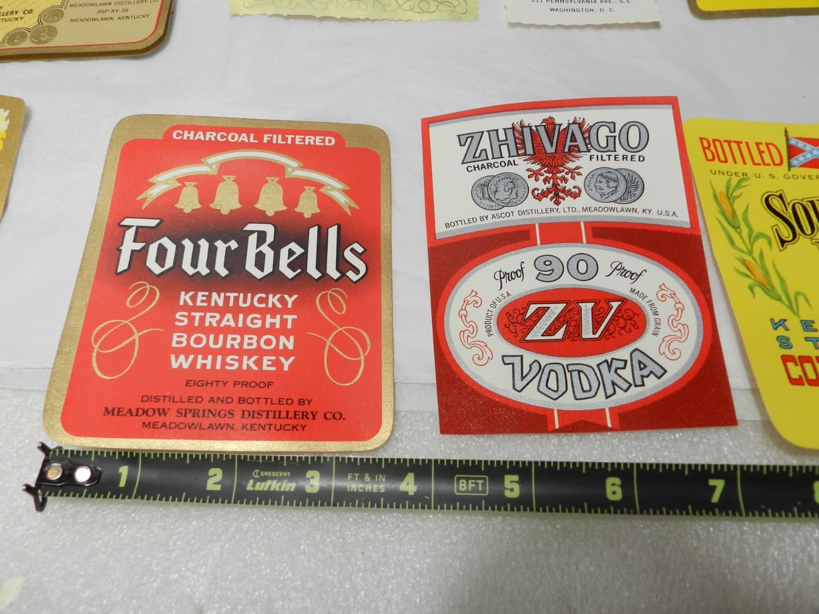 14 Original Unused Kentucky Straight Bourbon Whiskey Bottle Labels No duplicate - Thumbnail 18