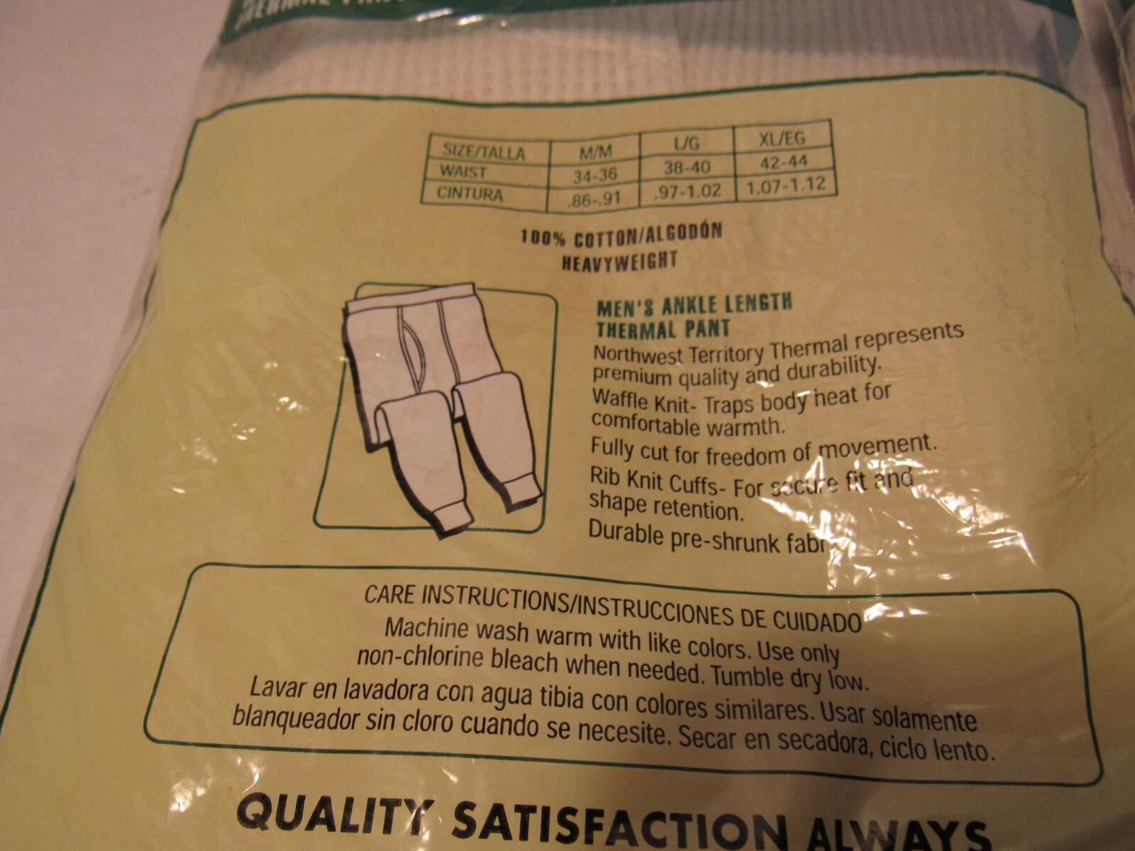 2 Northwest Territory Mens Underwear Pants Ankle Length Thermal XL NEW U39K - Thumbnail 4