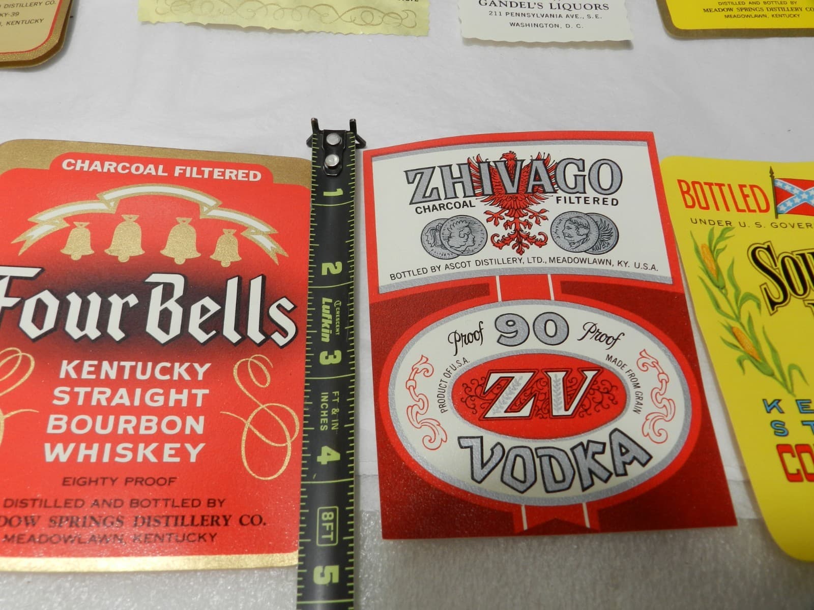 14 Original Unused Kentucky Straight Bourbon Whiskey Bottle Labels No duplicate - Thumbnail 17