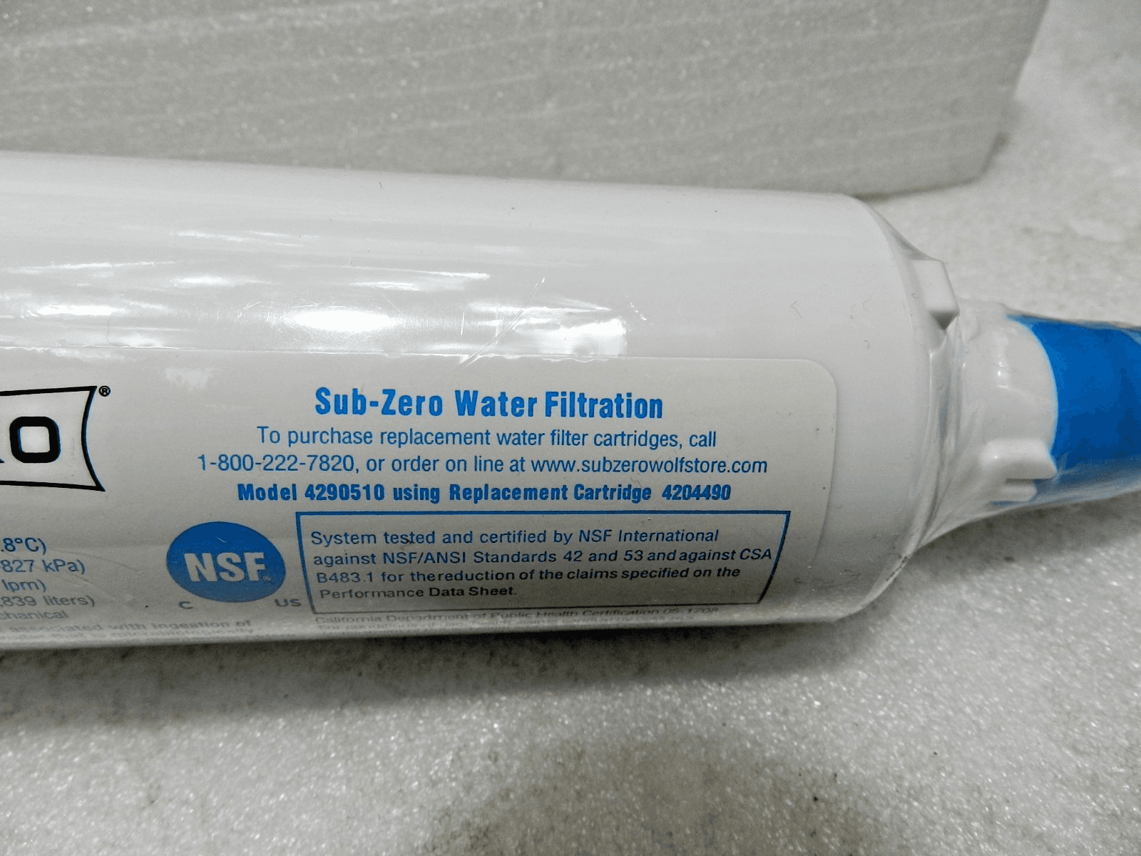 Genuine OEM Sub-Zero 4204490 Refrigerator Water Filter NEW & SEALED (M60K) - Thumbnail 3