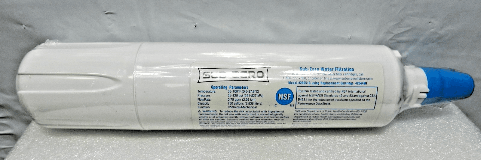 Genuine OEM Sub-Zero 4204490 Refrigerator Water Filter NEW & SEALED (M60K)