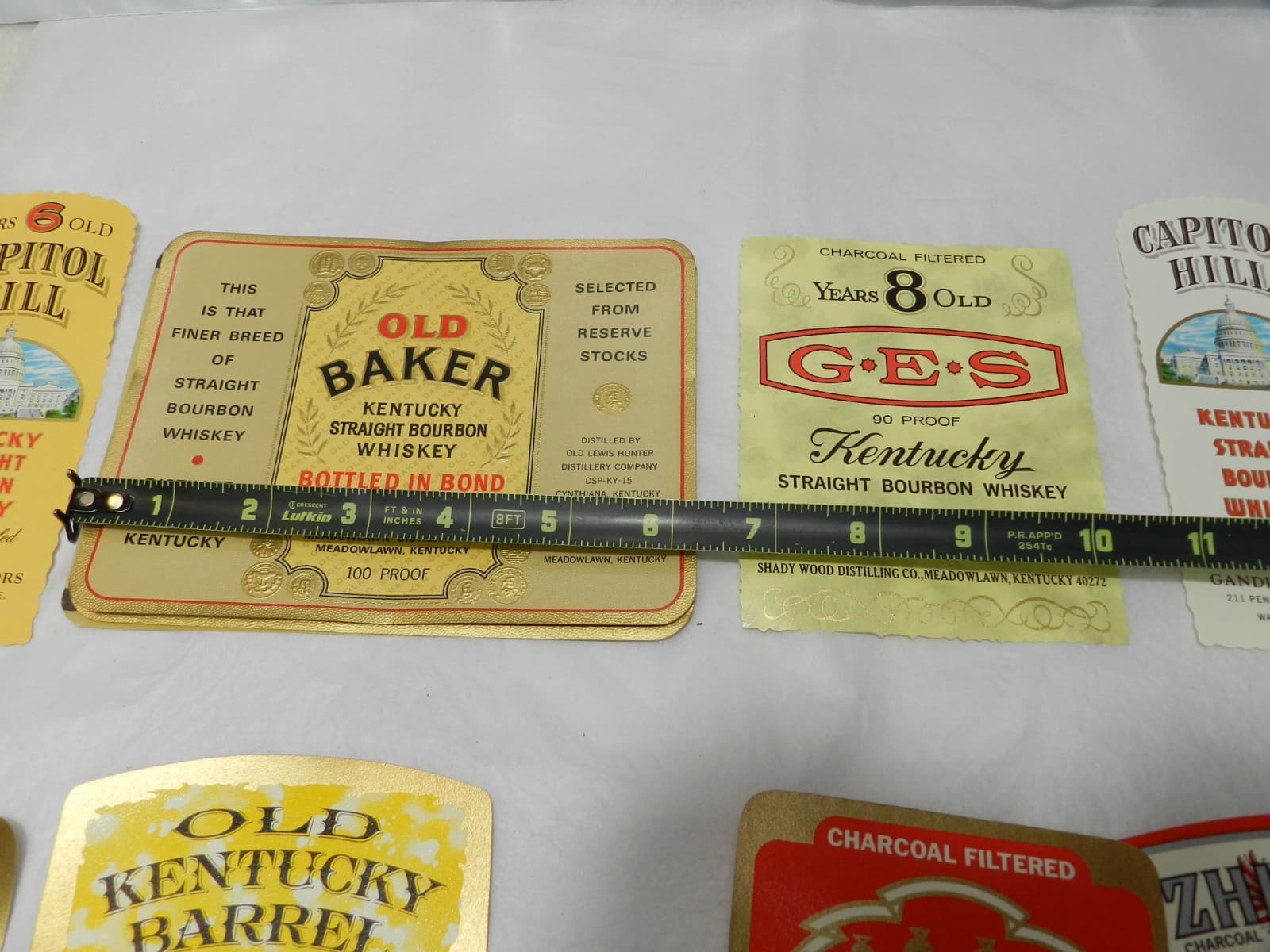 14 Original Unused Kentucky Straight Bourbon Whiskey Bottle Labels No duplicate - Thumbnail 22