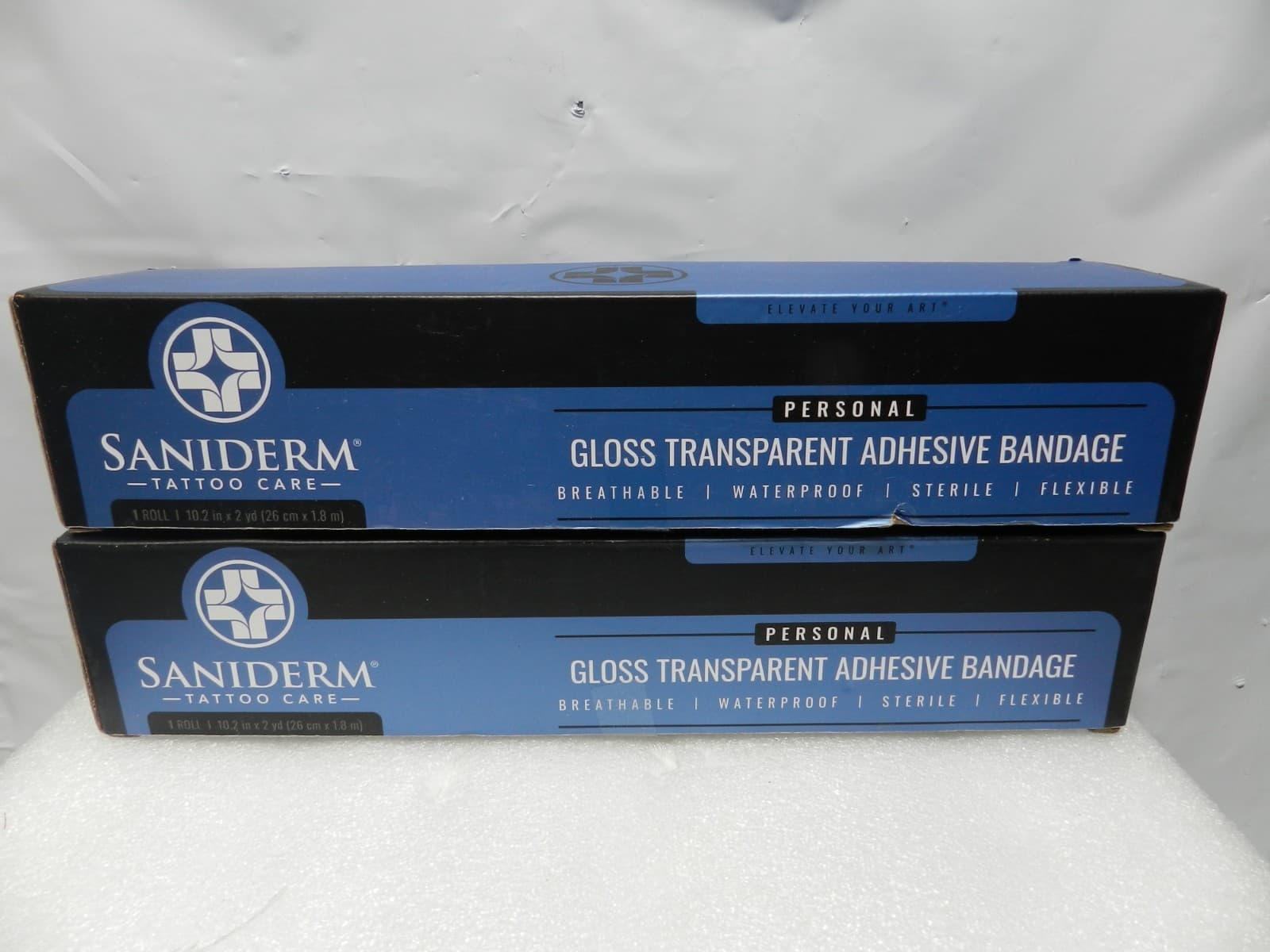 2 Saniderm Flex Tattoo Aftercare Bandage (New) 10.2 in x 2 yd Transparent (M62K)