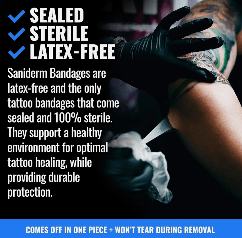 2 Saniderm Flex Tattoo Aftercare Bandage (New) 10.2 in x 2 yd Transparent (M62K) - Thumbnail 7