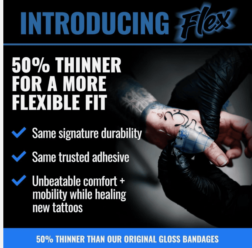 2 Saniderm Flex Tattoo Aftercare Bandage (New) 10.2 in x 2 yd Transparent (M62K) - Thumbnail 6