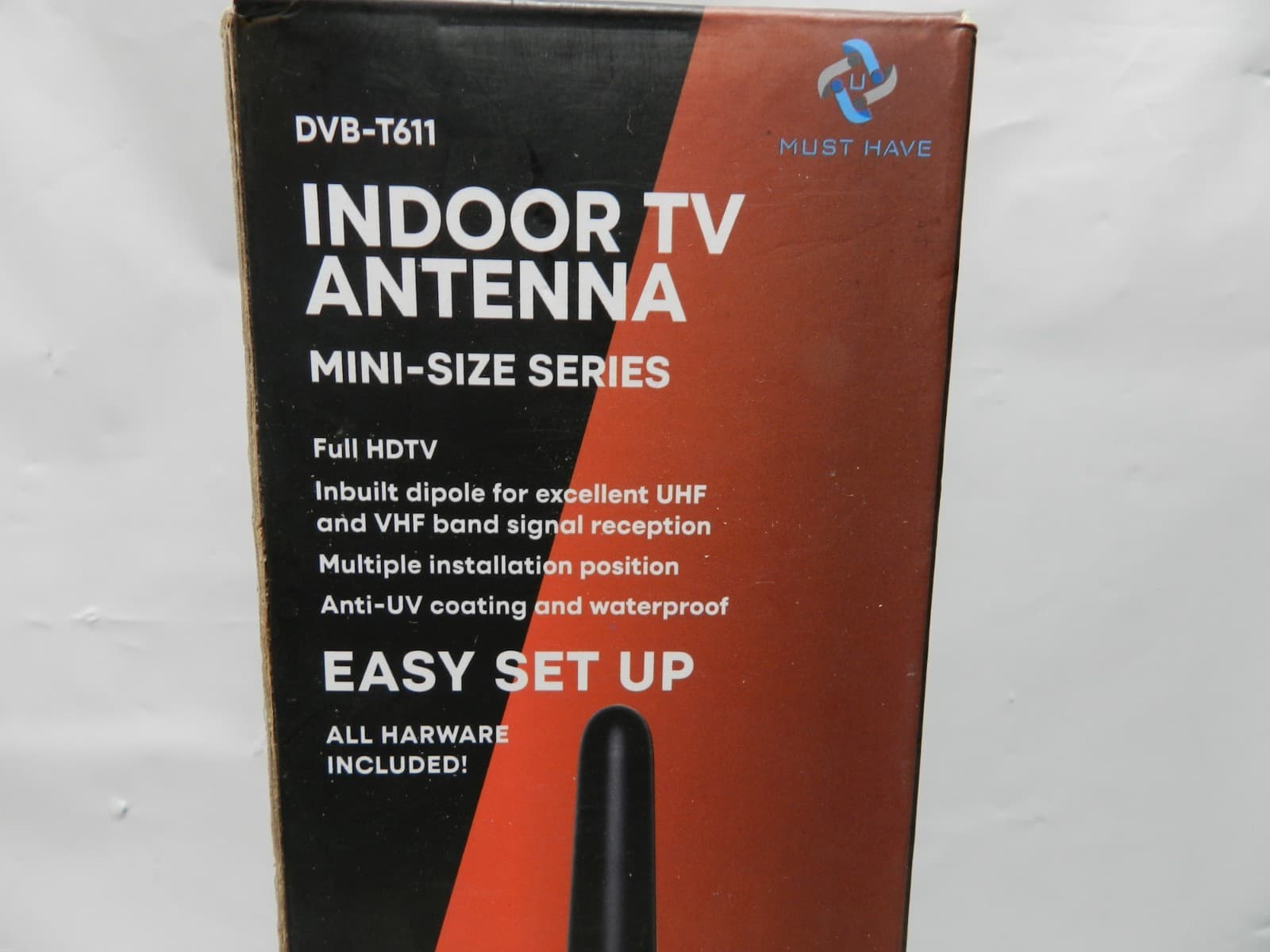 Must Have Indoor HDTV Antenna DVB-T611 Mini Size Series UHF/VHF Amplified M64K - Thumbnail 2