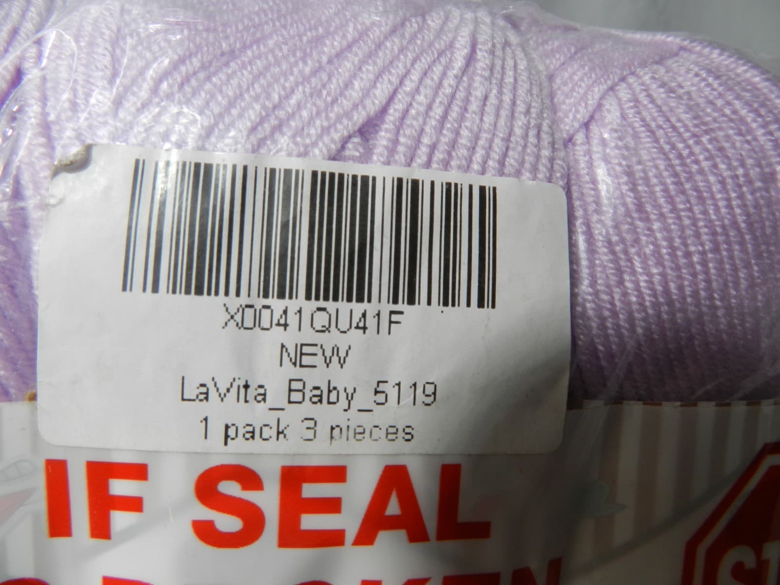 3 LaVita Baby Premium Acrylic Yarn Skeins 820 Yards 3.5 oz 5119 Lavender (M61K) - Thumbnail 6