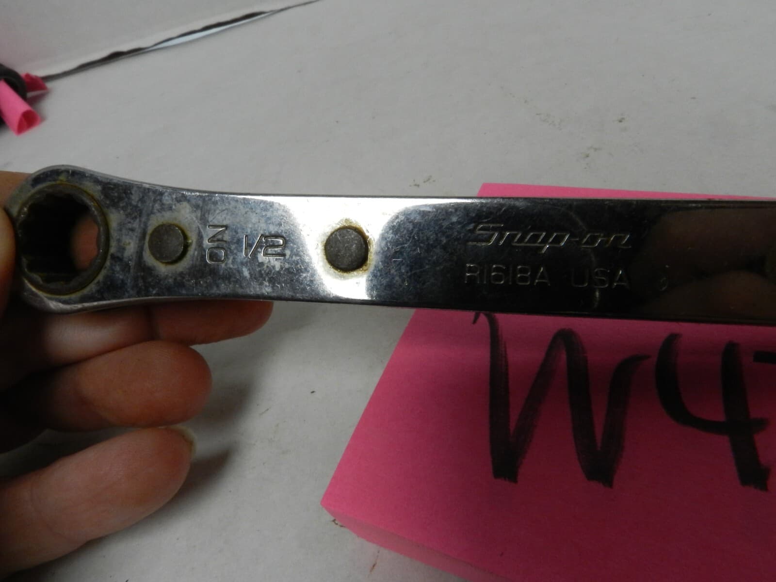 Snap On Tools Ratchet 1/2" Inch - 9/16" Inch 12 - Point R1618A Made in USA W47K - Thumbnail 6