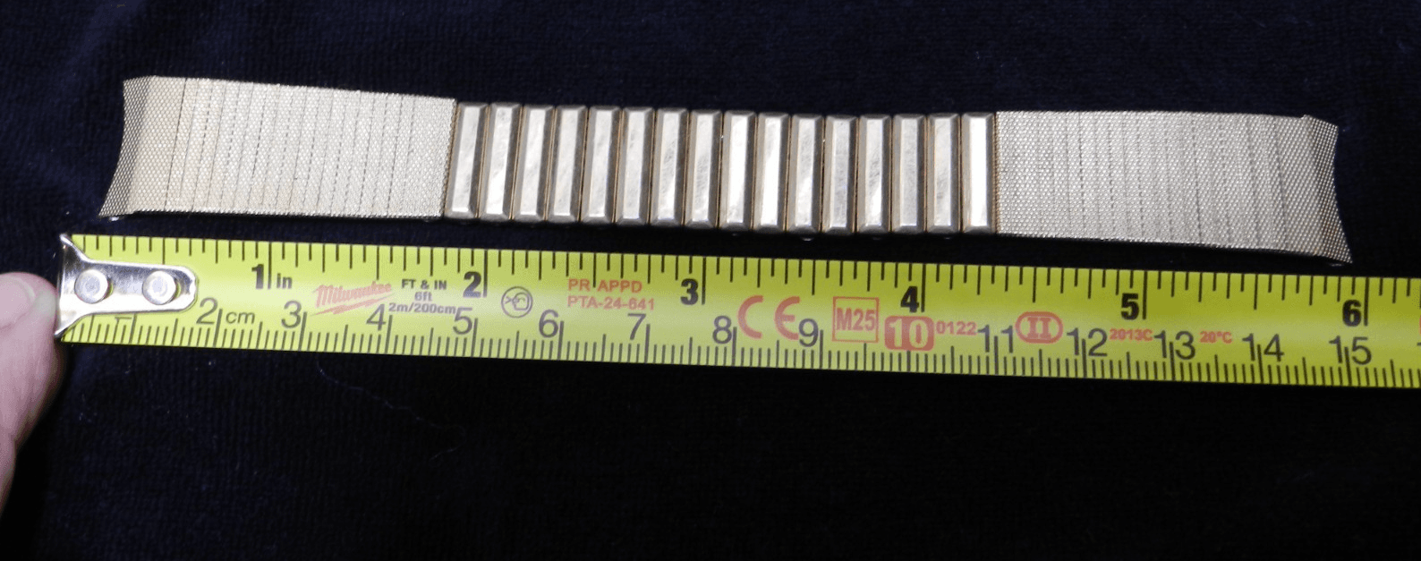 Vintage Kestenmade Watch Band Unused Mesh Stretch 1/20 Gold Filled Tops (E63S) - Thumbnail 9