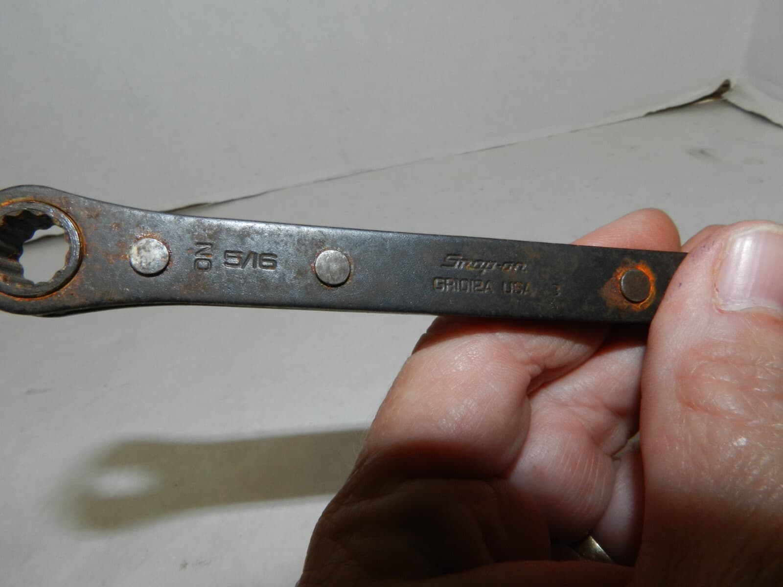 Snap-on Ratcheting SAE Wrench GR1012A 5/16” x 3/8” Black w39k - Thumbnail 4