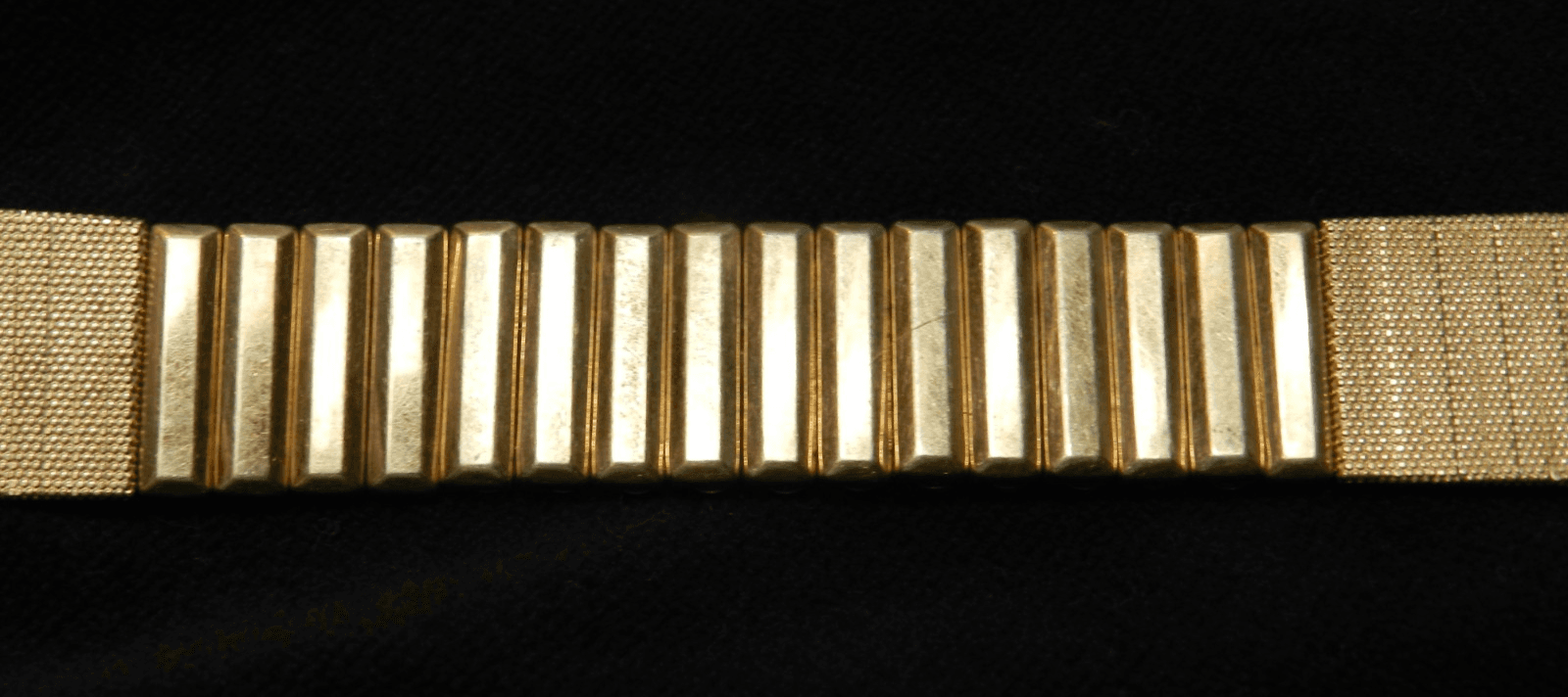 Vintage Kestenmade Watch Band Unused Mesh Stretch 1/20 Gold Filled Tops (E63S) - Thumbnail 3