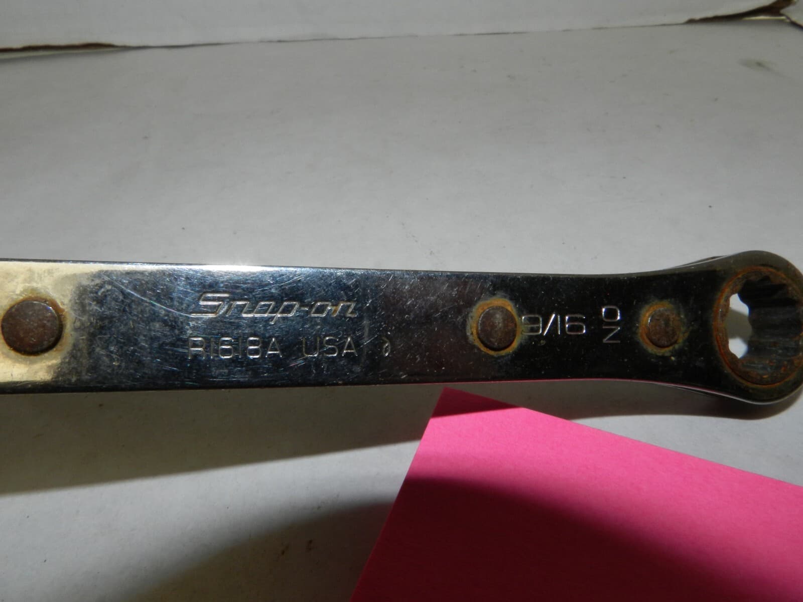 Snap On Tools Ratchet 1/2" Inch - 9/16" Inch 12 - Point R1618A Made in USA W47K - Thumbnail 3