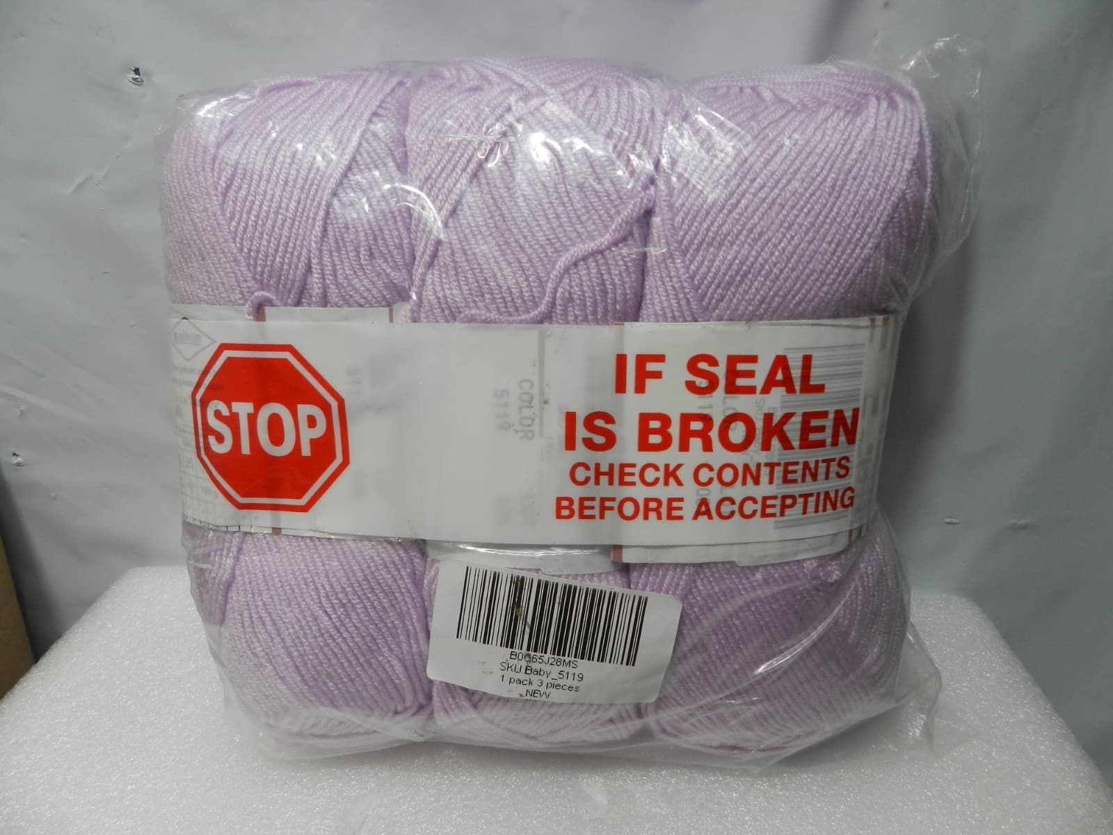 3 LaVita Baby Premium Acrylic Yarn Skeins 820 Yards 3.5 oz 5119 Lavender (M61K) - Thumbnail 3