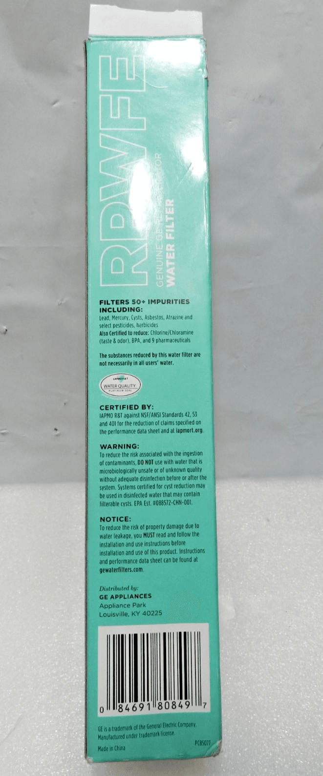 GE Appliances RPWFE Replacement Refrigerator Water Filter ( M63K) - Thumbnail 5
