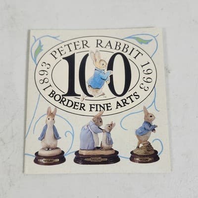 Beatrix Potter Peter Rabbit Border Fine Arts Figurine Statue Home Decor W/Box - Thumbnail 10