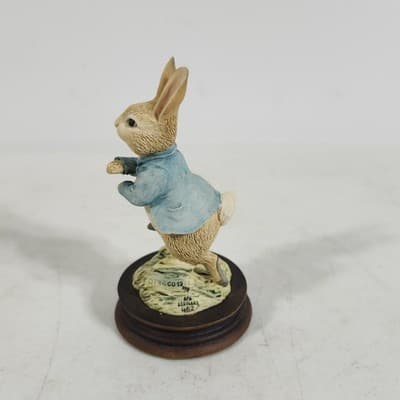 Beatrix Potter Peter Rabbit Border Fine Arts Figurine Statue Home Decor W/Box - Thumbnail 4