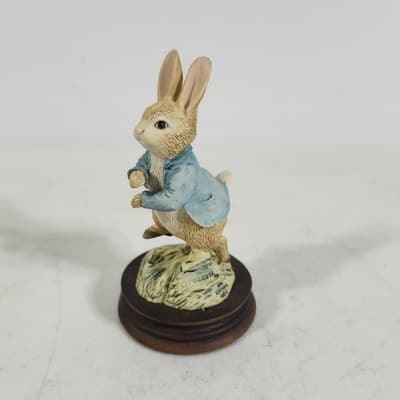 Beatrix Potter Peter Rabbit Border Fine Arts Figurine Statue Home Decor W/Box - Thumbnail 3