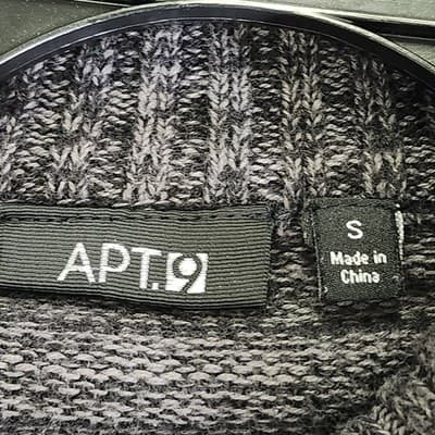 Apt. 9 Men's S Gray Knit Full Zip Sweater Long Sleeve With Pockets - Thumbnail 7