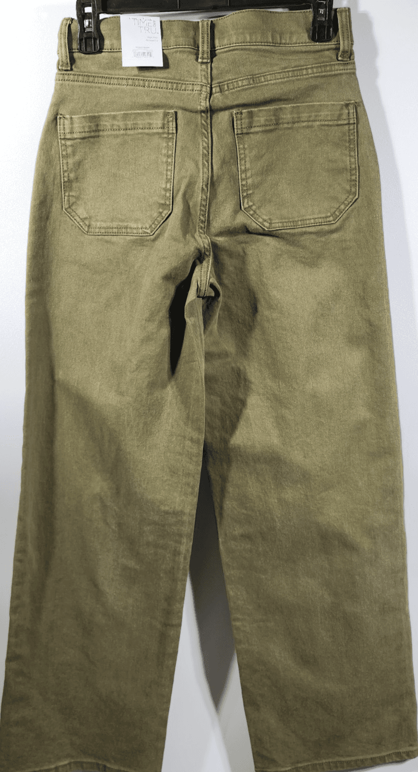 Women's Size 2 Time And Tru Jeans Relaxed Fit High Rise Bottoms Pants NEW - Thumbnail 4