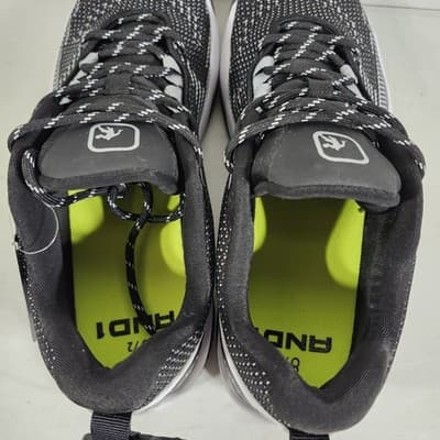 AND1 Men's 8.5 Tangent Low-Top Basketball Sneakers Black White Athletic Shoes - Thumbnail 8
