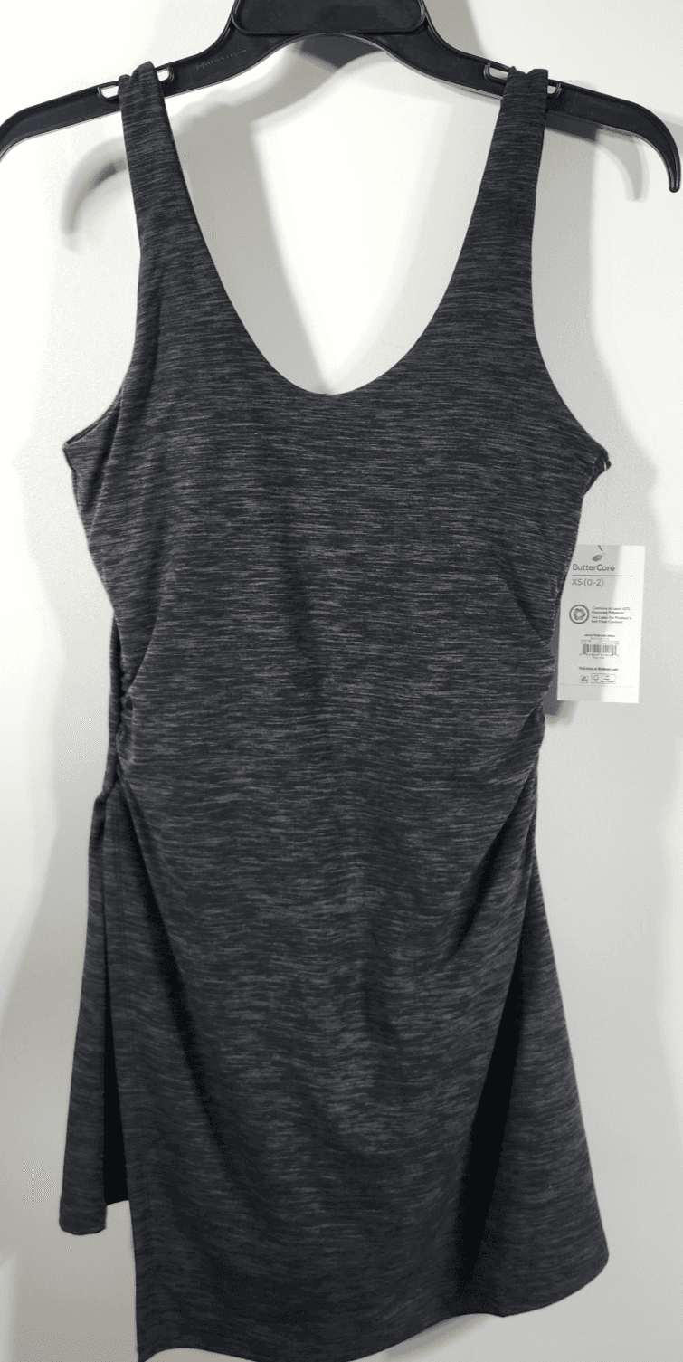 Athletic Works Women's XS ButterCore Active Dress Gray Built In Shorts Bra NEW - Thumbnail 6