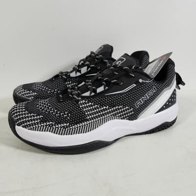 AND1 Men's 8.5 Tangent Low-Top Basketball Sneakers Black White Athletic Shoes - Thumbnail 2