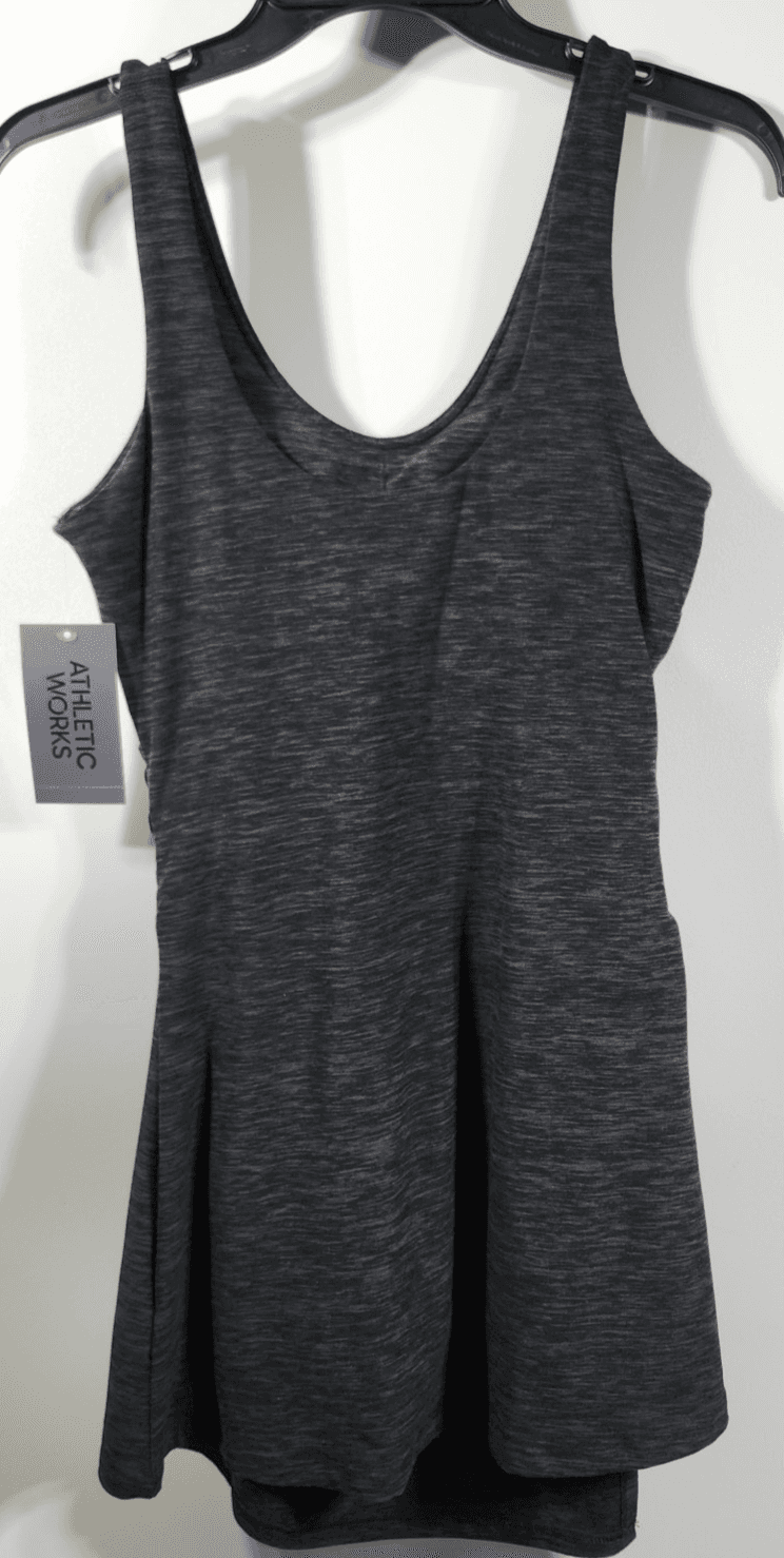 Athletic Works Women's XS ButterCore Active Dress Gray Built In Shorts Bra NEW - Thumbnail 5
