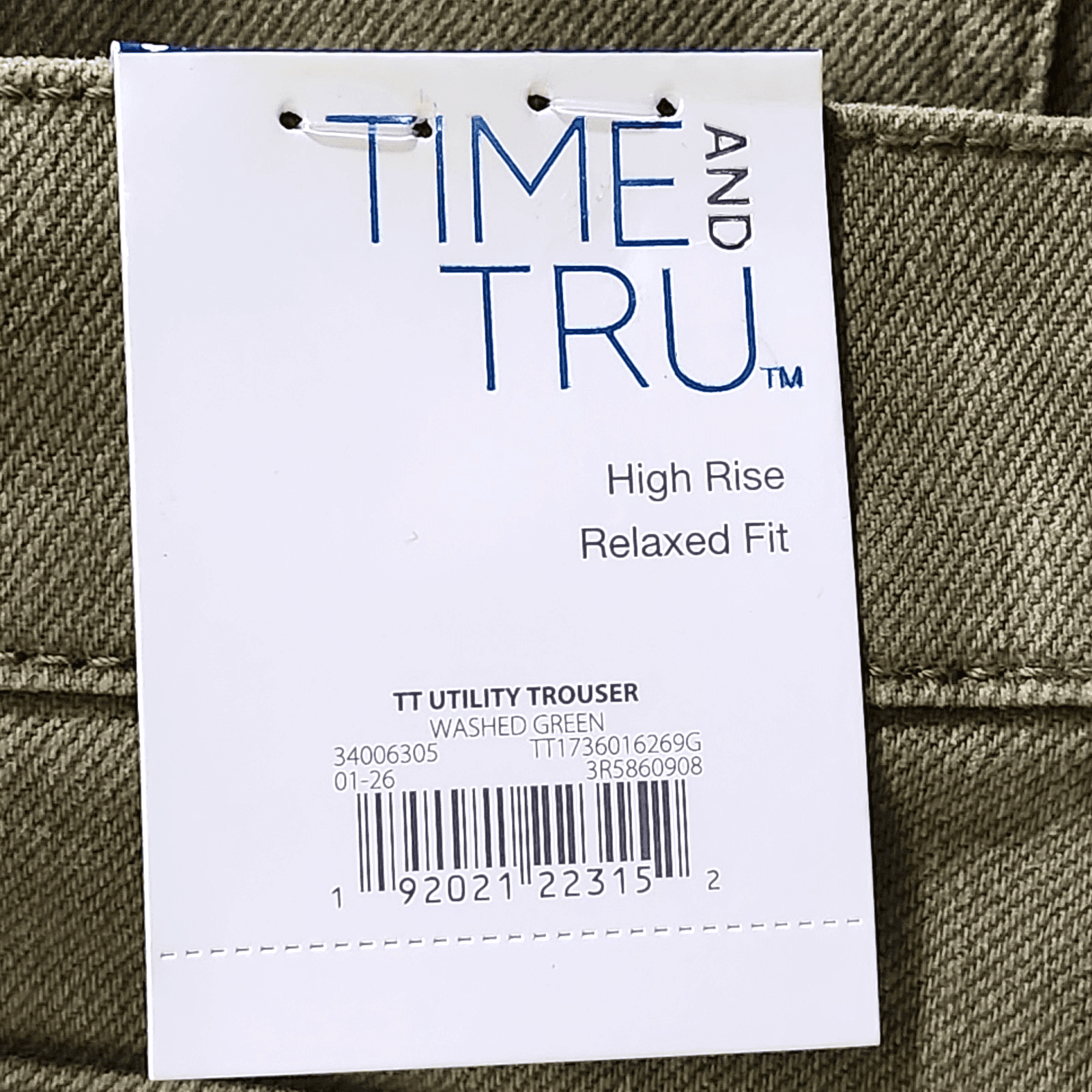 Women's Size 2 Time And Tru Jeans Relaxed Fit High Rise Bottoms Pants NEW - Thumbnail 9