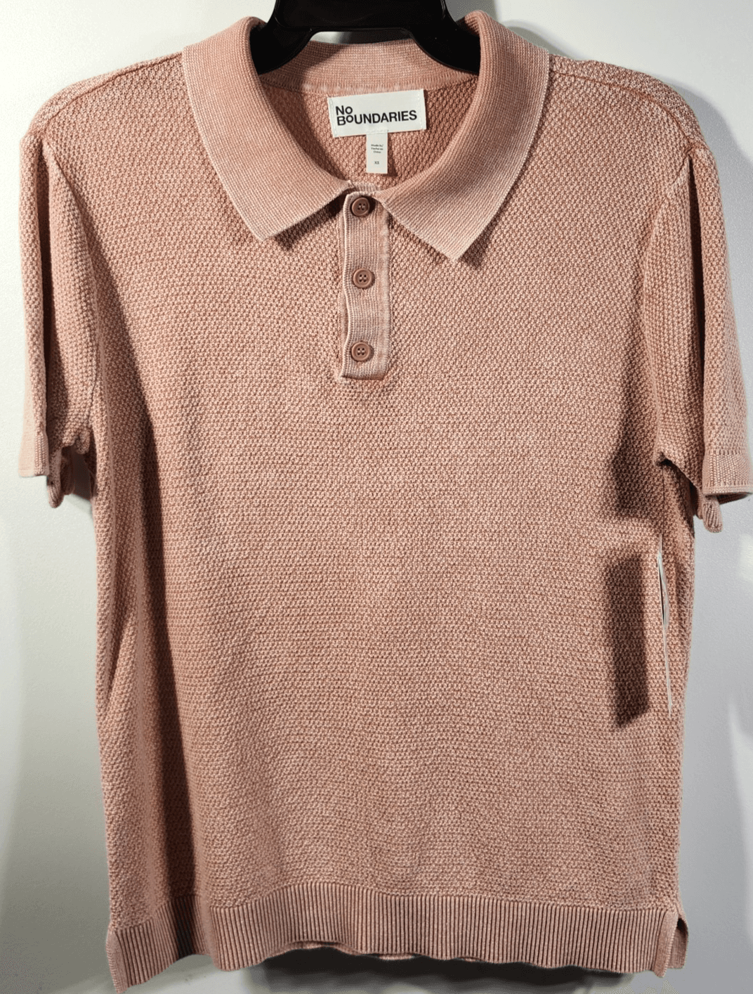No Boundaries Men's XS Pink Polo Shirt Short Sleeve NEW - Thumbnail 5